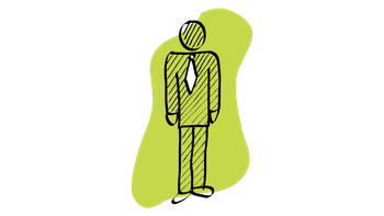 Icon für den Bereich Business Coaching bei Kompetenz Mensch – stilisierte grüne Figur im Anzug, symbolisiert Führung, Entwicklung und professionelle Begleitung durch Coaching in Nürnberg und Bayern.